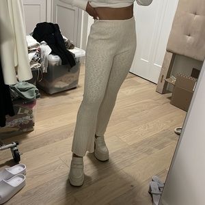 Knit flare pants